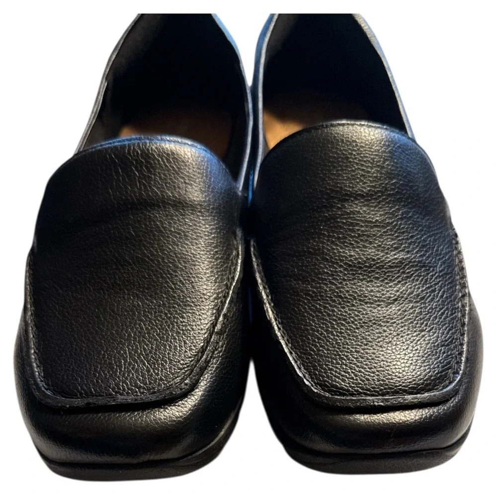Easy Spirit Black Abide Leather Casual Flats Loafers‎ Women’s Size 8.5W Comfort